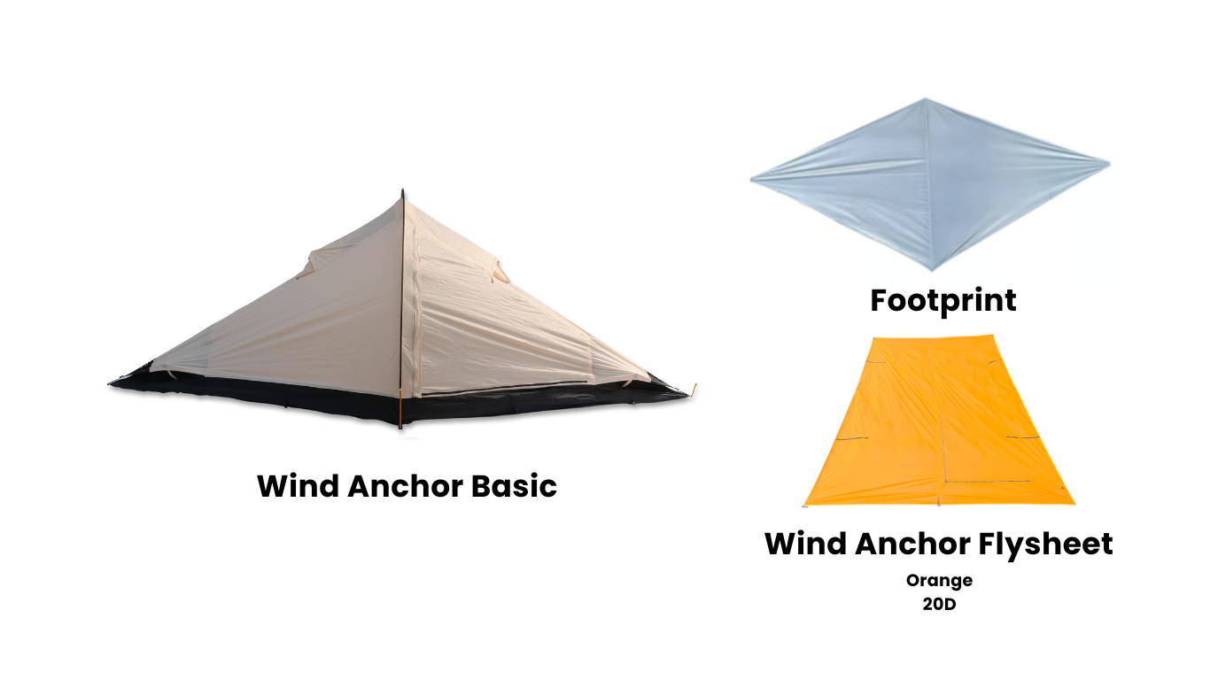 Wind Anchor Tent Adventure Bundle | Ultralight High Quality | Choose Standard or Pro