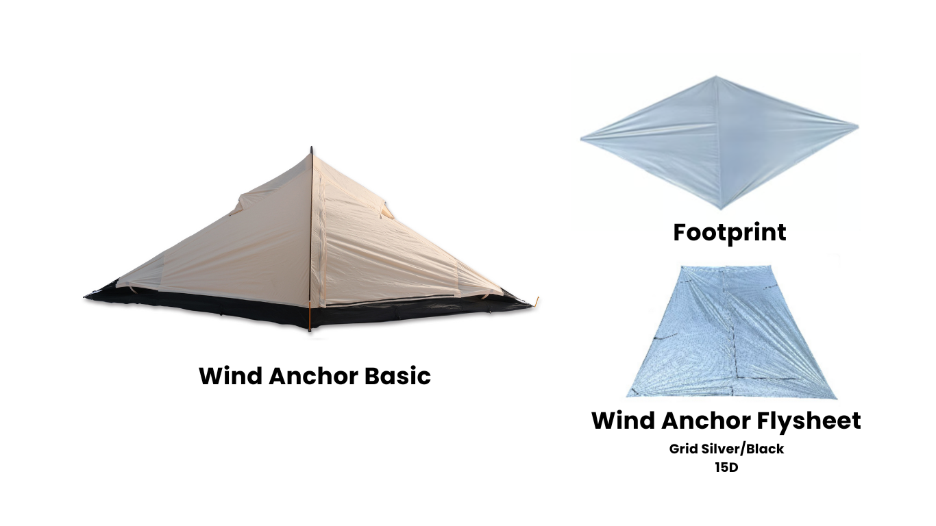 Wind Anchor Tent Adventure Bundle | Ultralight High Quality | Choose Standard or Pro